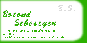 botond sebestyen business card